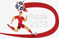 踢足球的人世界杯海报矢量图素材