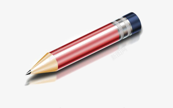 铅笔插画png免抠素材_新图网 https://ixintu.com 办公用品 文具 红色铅笔 铅笔免扣元素 铅笔头