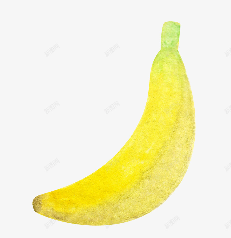 水彩香蕉png免抠素材_新图网 https://ixintu.com 一棵香蕉 卡通 新鲜的 水彩 水果 美味的 黄色的