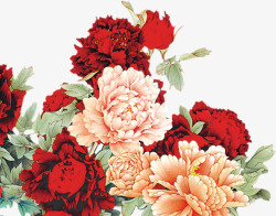 红色创意花朵新春素材