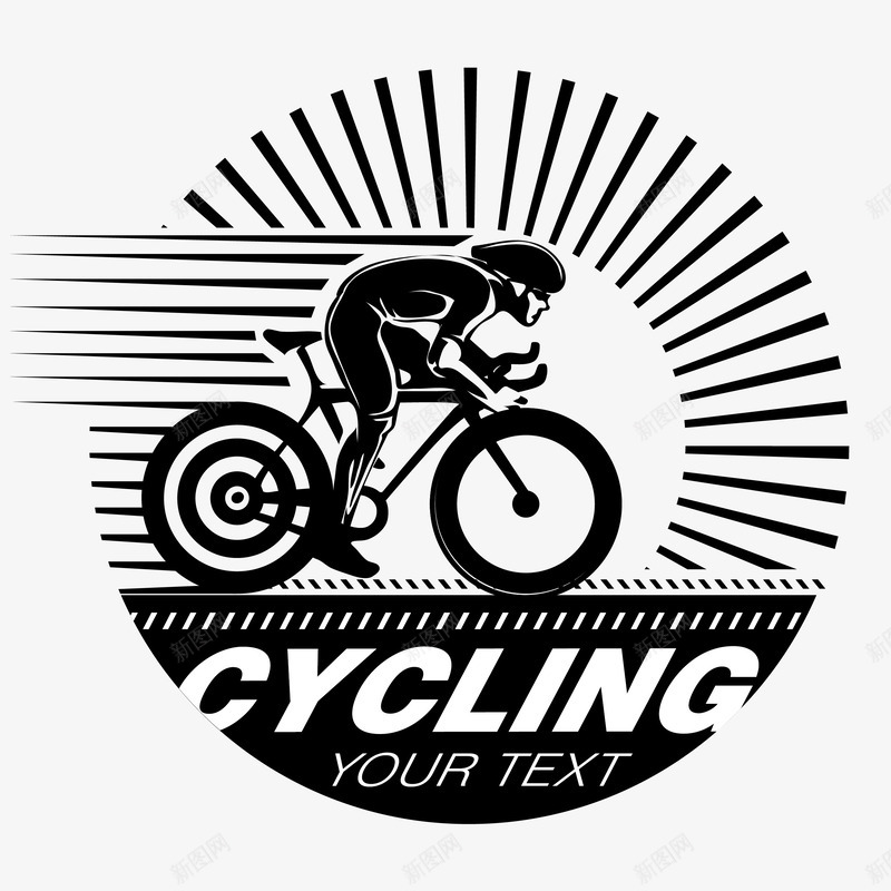 时尚自行车标志矢量图图标eps_新图网 https://ixintu.com 体育 图标 标志 自行车 矢量图