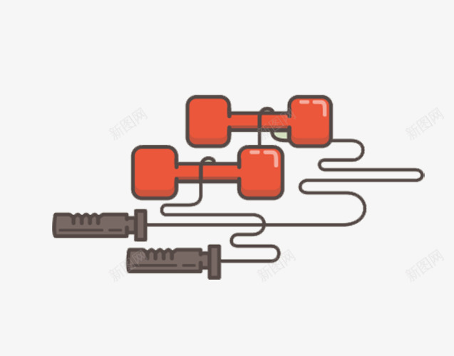 卡通哑铃png免抠素材_新图网 https://ixintu.com 体育 卡通 哑铃 运动用品