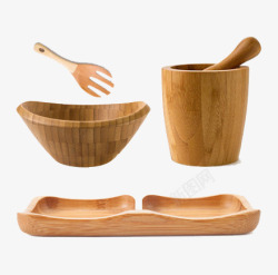 木头质碗筷素材