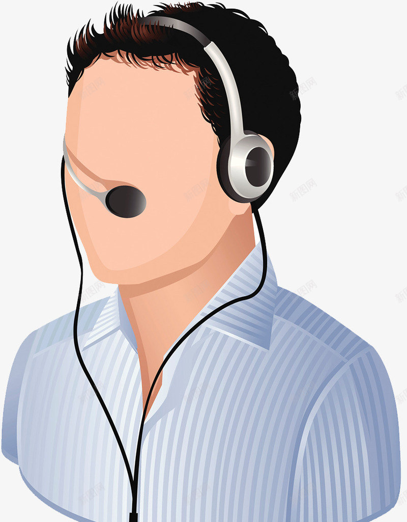 客服专员png免抠素材_新图网 https://ixintu.com 在线客服图标 客服 戴耳机的人 服务行业 麦克风