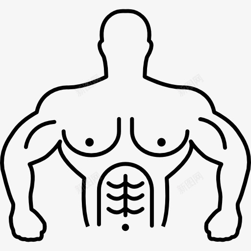 肌肉的体操运动员躯干轮廓图标png_新图网 https://ixintu.com 人 体操 体育 嬉戏 强壮肌肉男 肌肉男 躯干 轮廓 运动