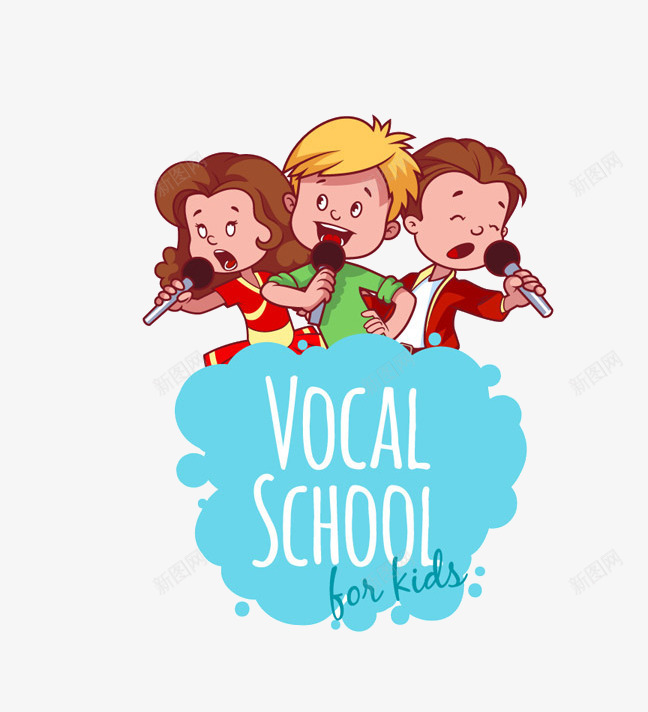 校园歌唱大赛png免抠素材_新图网 https://ixintu.com 卡通 唱歌比赛 宣传画