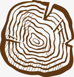 古老木头手绘木桩标志牌高清图片