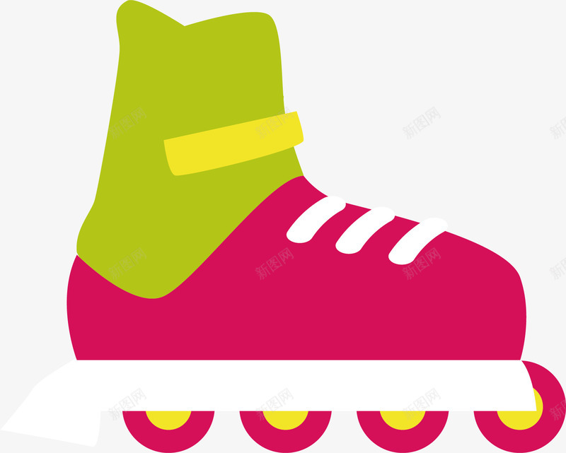 轮滑鞋红色矢量图ai免抠素材_新图网 https://ixintu.com 体育 创意 卡通 手绘 红色 设计 轮滑鞋 运动 矢量图