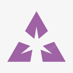 镂空三角形紫色镂空三角形矢量图高清图片