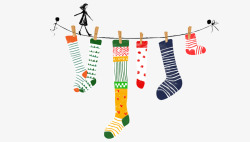 圣诞节悬挂袜子素材