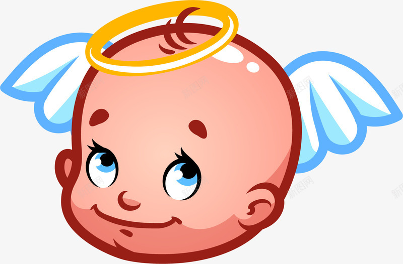 天使婴儿矢量图eps免抠素材_新图网 https://ixintu.com 卡通婴儿 可爱婴儿 天使婴儿 矢量婴儿 矢量图