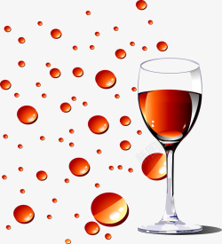红酒滴在衣服上环绕着红酒杯的红酒滴矢量图高清图片