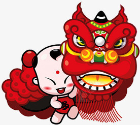 红色卡通娃娃狮子png免抠素材_新图网 https://ixintu.com 卡通 娃娃 狮子 红色 设计
