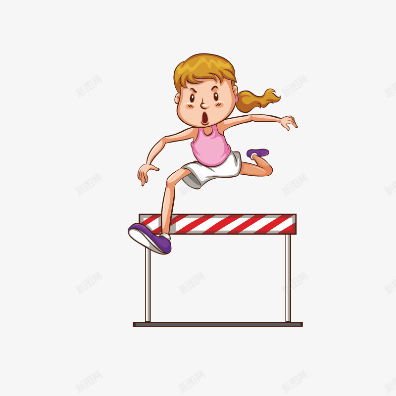 跳高比赛的女运动员png免抠素材_新图网 https://ixintu.com 动作 卡通 女孩 比赛 跳跃 跳高 运动 运动服