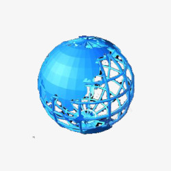 地球镂空蓝色科技地球高清图片