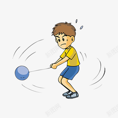 男孩扔铅球psd免抠素材_新图网 https://ixintu.com 体育 扔铅球 男孩 铅球