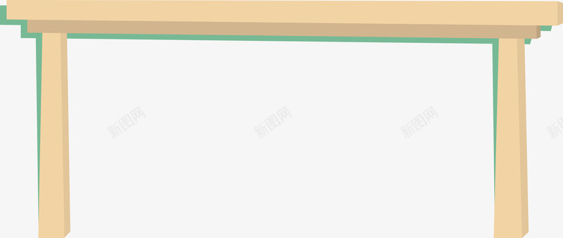 桌子矢量图ai免抠素材_新图网 https://ixintu.com 扁平化 木头 桌子 矢量图