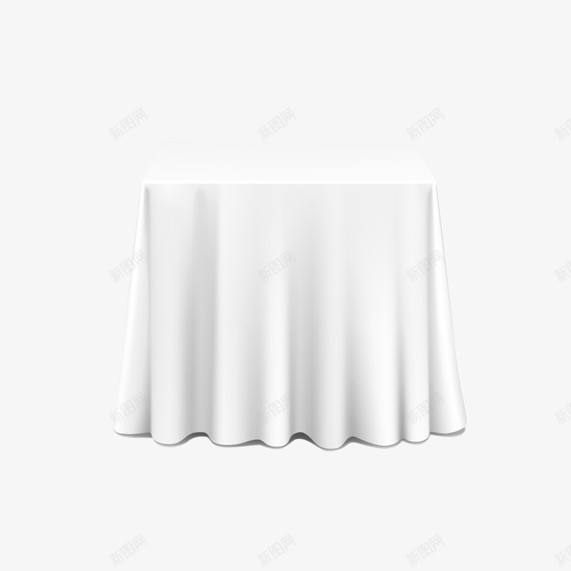 白色展柜png免抠素材_新图网 https://ixintu.com 展柜素材 布料 桌子 白色