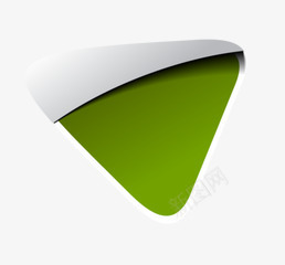 绿色折纸标签图标png_新图网 https://ixintu.com 折纸 标签 绿色