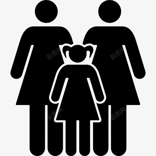 三个女人两个大人和一个孩子图标png_新图网 https://ixintu.com 三人组 两 人 女人 女儿 孩子 家庭 熟悉的