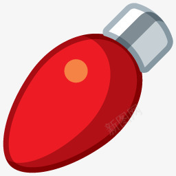 红色的椭圆形彩灯图标png_新图网 https://ixintu.com 彩灯 灯泡