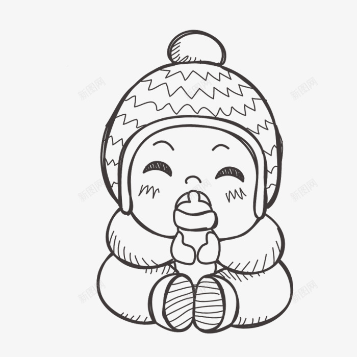 奶瓶娃娃png免抠素材_新图网 https://ixintu.com 一个 卡通 可爱 奶瓶 娃娃 手绘 简笔 素描