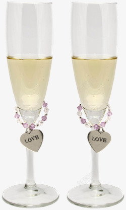 珠串方框香槟酒杯高清图片