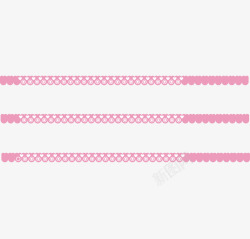 粉色线条分割线素材