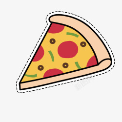 披萨贴纸美味披萨图标贴纸矢量图高清图片
