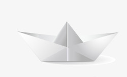 立体小船白色折纸立体小船高清图片