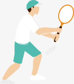 网球运动员网球运动员矢量图高清图片