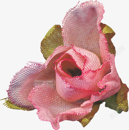 粉色布花png免抠素材_新图网 https://ixintu.com 布花 折纸 欧式花朵 花朵 蕾丝花边