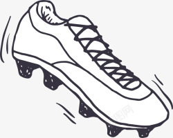 橘色钉子鞋手绘足球比赛钉子鞋矢量图图标高清图片