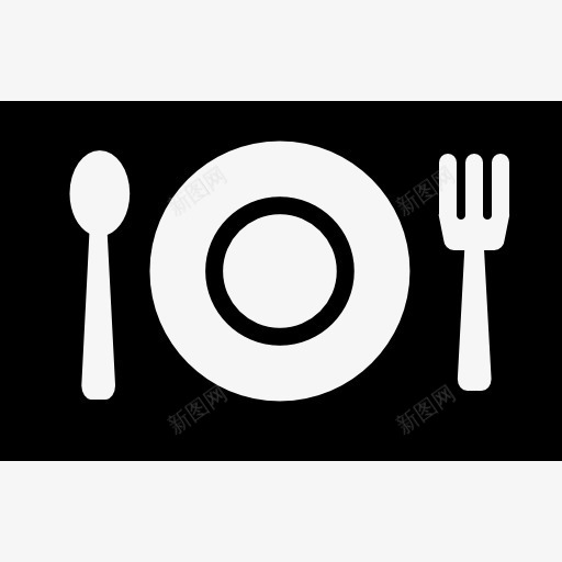 餐桌上吃的工具集从顶视图图标png_新图网 https://ixintu.com 勺子 叉子 吃工具 吃饭 家里的事 工具和用具 桌子 盘子 餐厅