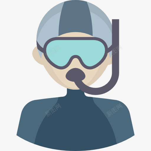 潜水员图标png_新图网 https://ixintu.com 人头像 潜水员 运动员 运动和比赛 运动服装