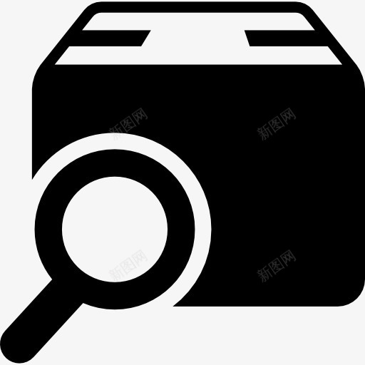 搜索服务工具图标png_新图网 https://ixintu.com 交货 包装 商务 工具盒 放大镜 物流配送 盒