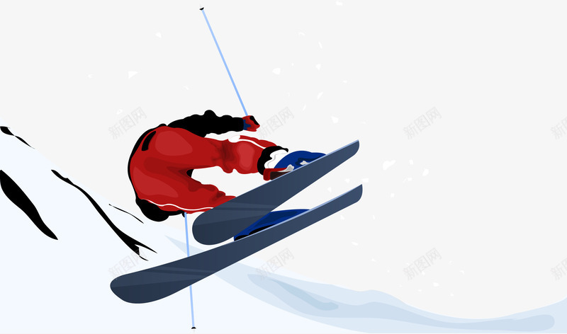 滑雪矢量图ai免抠素材_新图网 https://ixintu.com 体育运动 滑雪 运动比赛 矢量图