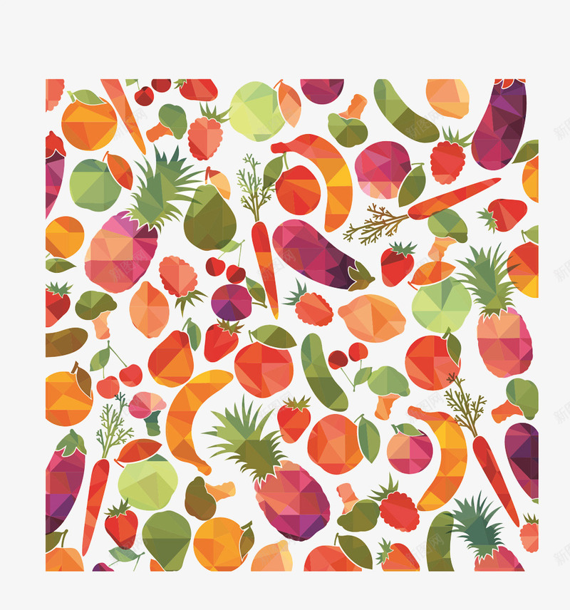 蔬菜壁纸png免抠素材_新图网 https://ixintu.com 哈密瓜 壁纸 手绘 橙子 胡萝卜 菠萝 蔬菜 香蕉