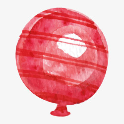 红色水墨气球素材