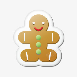 圣诞贴纸姜饼图标png_新图网 https://ixintu.com christmas gingerbread sticker xmas 圣诞节 姜饼 贴纸