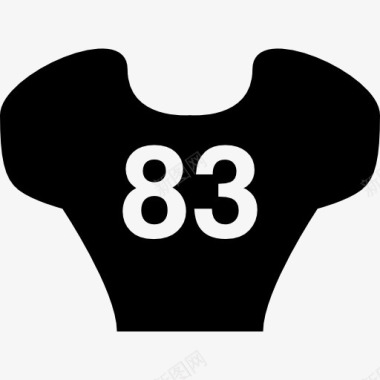 橄榄球球衣号码83图标图标