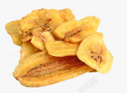 非油炸芭蕉干香蕉干素材