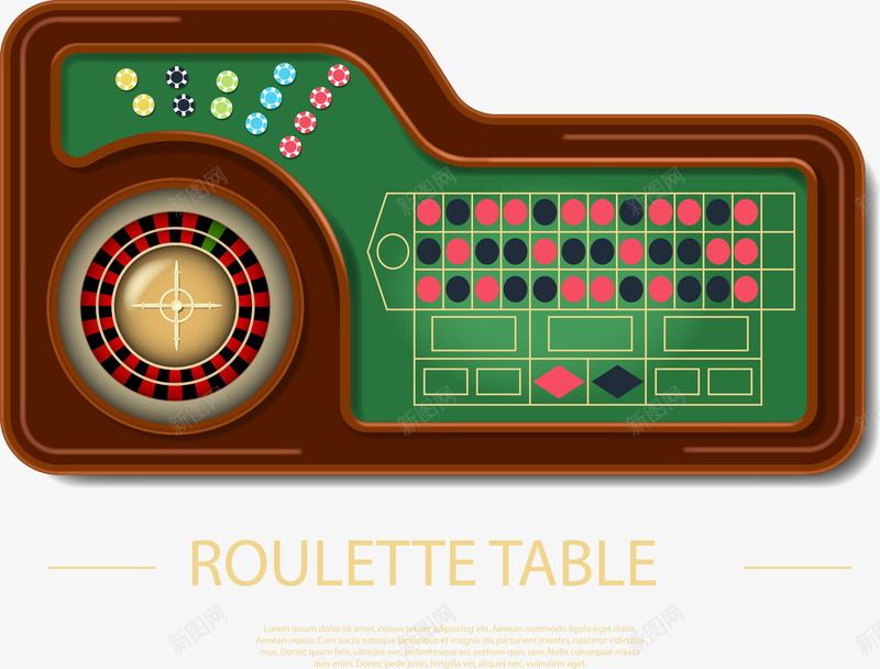 赌博工具矢量图ai免抠素材_新图网 https://ixintu.com 下注 矢量PNG 赌博工具 转盘 颜色 矢量图