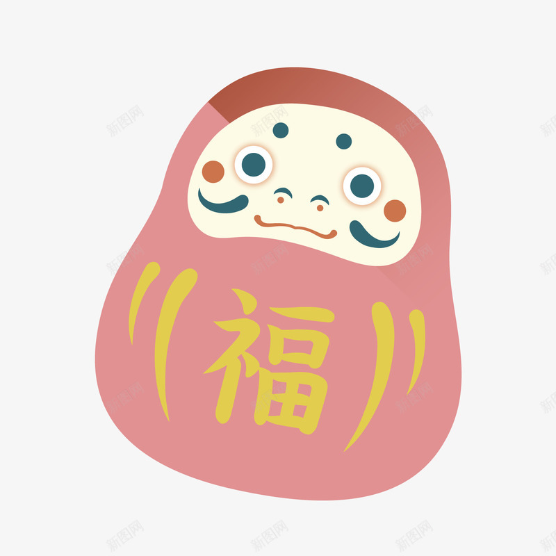 福神娃娃png免抠素材_新图网 https://ixintu.com 不倒翁 矢量图片 纪念品