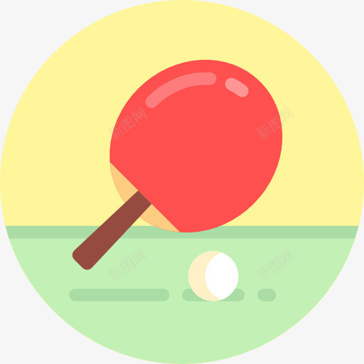 乒乓球图标png_新图网 https://ixintu.com 乒乓球 体育竞赛 器材 球拍 运动
