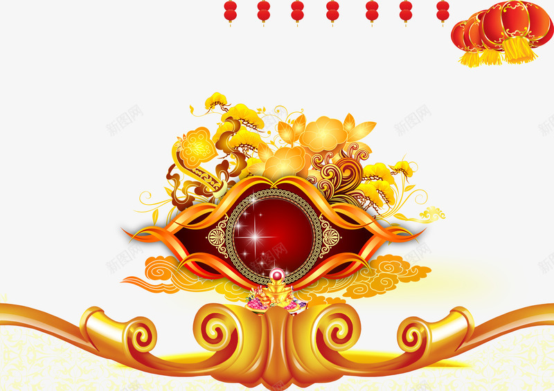 灯饰彩灯psd免抠素材_新图网 https://ixintu.com 中国风 中秋灯 灯 灯饰