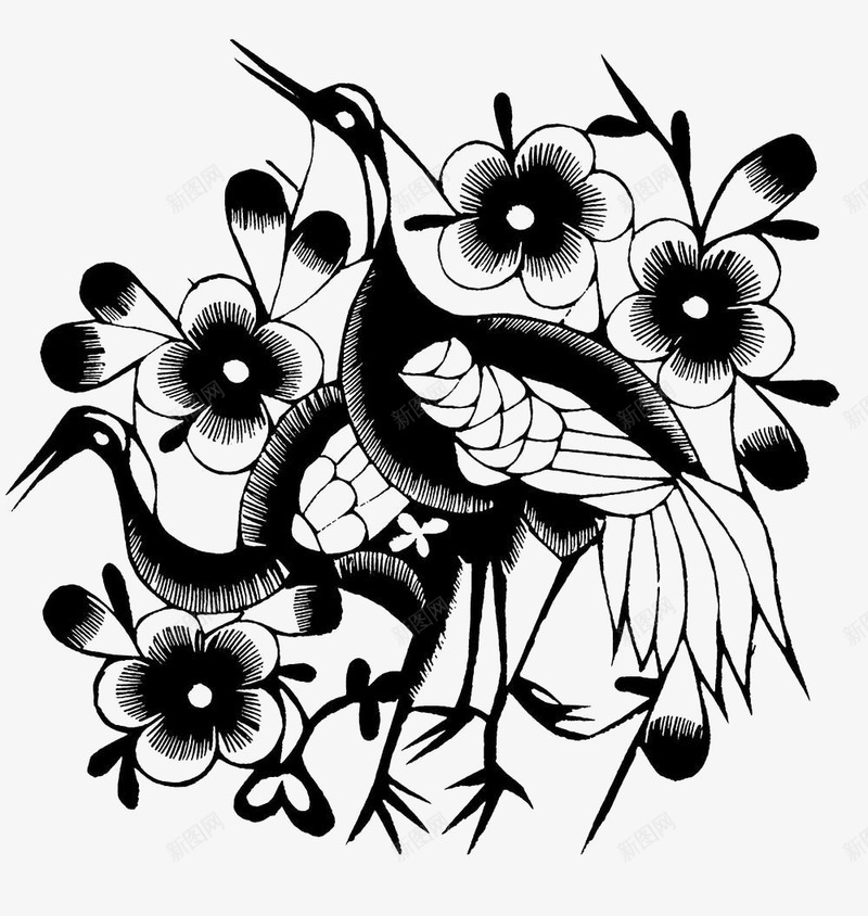 中国风动物传统艺术镂空剪纸png免抠素材_新图网 https://ixintu.com 中国风 传统艺术 剪纸素材 动物 镂空