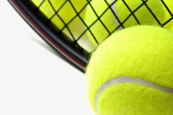 黄色网球拍网球和网球拍高清图片