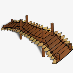 木头拼接木头拼接的卡通桥高清图片