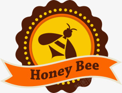 BEE卡通蜜蜂贴纸矢量图高清图片